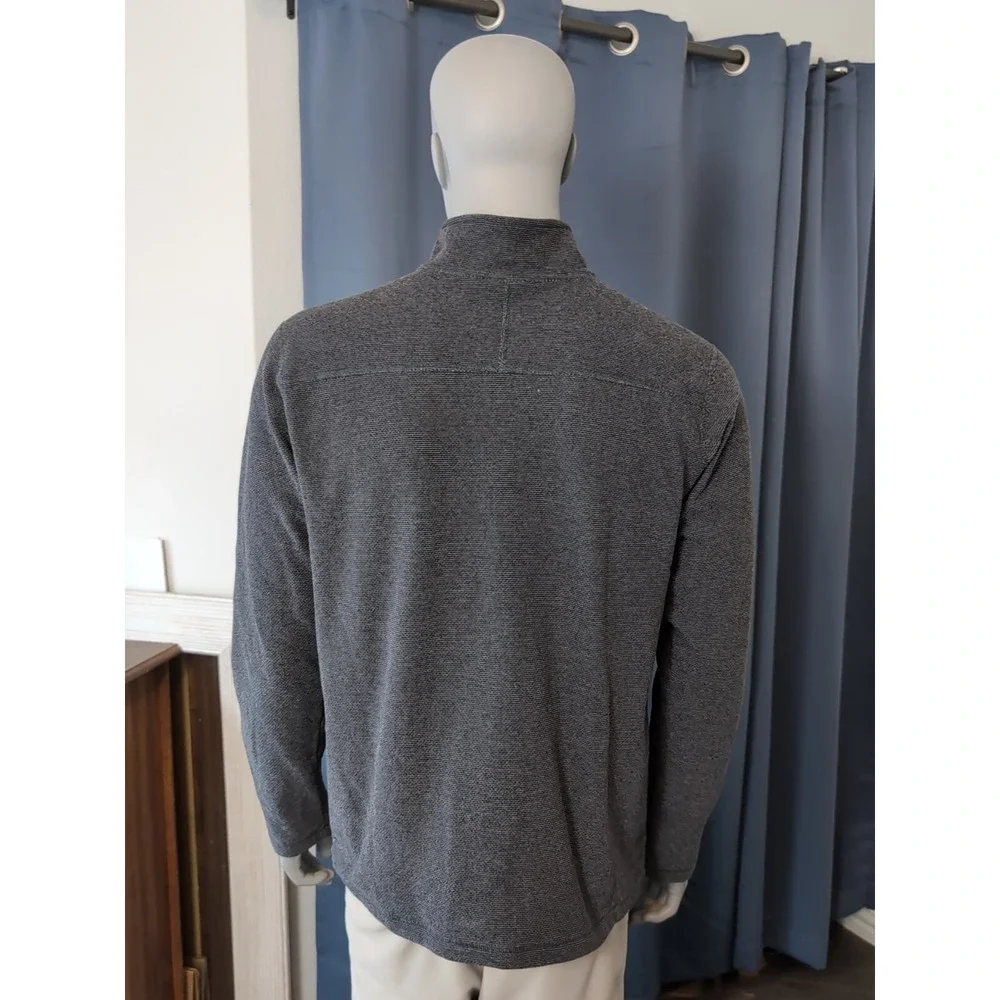 The North Face Textured Cap Rock 1/4 Zip‎ Pullover Mens Large Gray Fleece